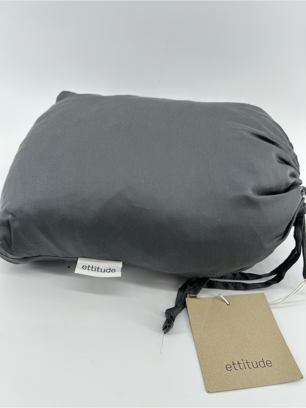 Ettitude California King Sateen Fitted Sheet Color Slate NWT